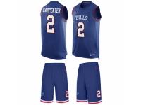 Men's Nike Buffalo Bills #2 Dan Carpenter Royal Blue Tank Top Suit NFL Jersey