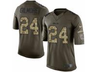 Men's Nike Buffalo Bills #24 Stephon Gilmore Limited Green Salute to Service NFL Jersey