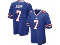 Men's Nike Buffalo Bills #7 Cardale Jones Game Royal Blue Team Color NFL Jersey