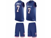 Men's Nike Buffalo Bills #7 Cardale Jones Royal Blue Tank Top Suit NFL Jersey