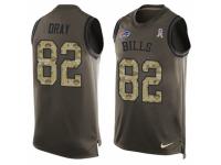 Men's Nike Buffalo Bills #82 Jim Dray Green Salute to Service Tank Top NFL Jersey