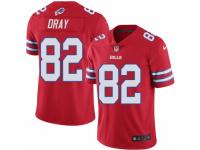Men's Nike Buffalo Bills #82 Jim Dray Limited Red Rush NFL Jersey