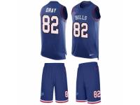 Men's Nike Buffalo Bills #82 Jim Dray Royal Blue Tank Top Suit NFL Jersey