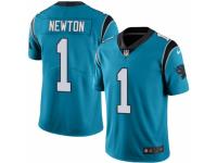 Men's Nike Carolina Panthers #1 Cam Newton Limited Blue Rush NFL Jersey