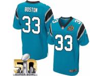 Men's Nike Carolina Panthers #33 Tre Boston Elite Blue Alternate Super Bowl L NFL Jersey