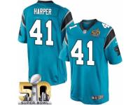 Men's Nike Carolina Panthers #41 Roman Harper Limited Blue Alternate Super Bowl L NFL Jersey