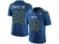 Men's Nike Carolina Panthers #58 Thomas Davis Limited Blue 2017 Pro Bowl NFL Jersey