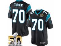 Men's Nike Carolina Panthers #70 Trai Turner Limited Black Team Color Super Bowl L NFL Jersey