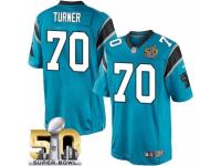 Men's Nike Carolina Panthers #70 Trai Turner Limited Blue Alternate Super Bowl L NFL Jersey
