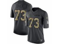 Men's Nike Carolina Panthers #73 Michael Oher Limited Black 2016 Salute to Service NFL Jersey