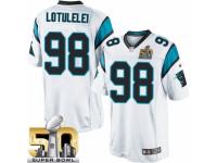 Men's Nike Carolina Panthers #98 Star Lotulelei Limited White Super Bowl L NFL Jersey