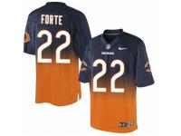 Men's Nike Chicago Bears #22 Matt Forte Limited Navy Orange Fadeaway NFL Jersey