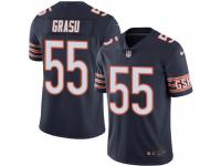 Men's Nike Chicago Bears #55 Hroniss Grasu Limited Navy Blue Rush NFL Jersey