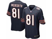 Men's Nike Chicago Bears #81 Cameron Meredith Game Navy Blue Team Color NFL Jersey