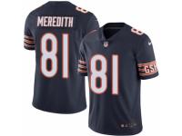 Men's Nike Chicago Bears #81 Cameron Meredith Limited Navy Blue Rush NFL Jersey