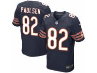 Men's Nike Chicago Bears #82 Logan Paulsen Elite Navy Blue Team Color NFL Jersey