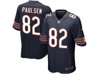 Men's Nike Chicago Bears #82 Logan Paulsen Game Navy Blue Team Color NFL Jersey