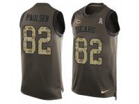 Men's Nike Chicago Bears #82 Logan Paulsen Green Salute to Service Tank Top Alternate NFL Jersey