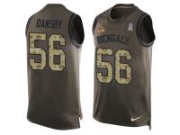 Men's Nike Cincinnati Bengals #56 Karlos Dansby Green Salute to Service Tank Top NFL Jersey