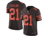 Men's Nike Cleveland Browns #21 Jamar Taylor Limited Brown Rush NFL Jersey