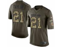 Men's Nike Cleveland Browns #21 Jamar Taylor Limited Green Salute to Service NFL Jersey