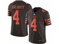 Men's Nike Cleveland Browns #4 Britton Colquitt Limited Brown Rush NFL Jersey