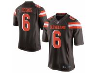 Men's Nike Cleveland Browns #6 Travis Coons Elite Brown Team Color NFL Jersey