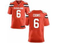 Men's Nike Cleveland Browns #6 Travis Coons Elite Orange Alternate NFL Jersey