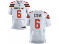 Men's Nike Cleveland Browns #6 Travis Coons Elite White NFL Jersey