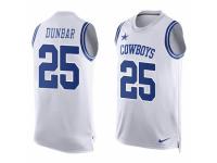 Men's Nike Dallas Cowboys #25 Lance Dunbar White Player Name & Number Tank Top NFL Jersey