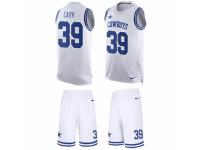 Men's Nike Dallas Cowboys #39 Brandon Carr White Tank Top Suit NFL Jersey