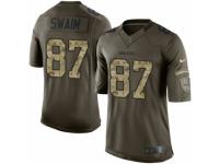 Men's Nike Dallas Cowboys #87 Geoff Swaim Limited Green Salute to Service NFL Jersey