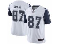 Men's Nike Dallas Cowboys #87 Geoff Swaim Limited White Rush NFL Jersey