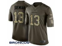 Men's Nike Denver Broncos #13 Trevor Siemian Limited Green Salute to Service NFL Jersey