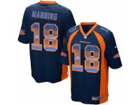 Men's Nike Denver Broncos #18 Peyton Manning Limited Navy Blue Strobe NFL Jersey