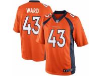 Men's Nike Denver Broncos 43 TJ Ward Limited Orange Team Color NFL Jersey