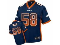 Men's Nike Denver Broncos #58 Von Miller Limited Navy Blue Drift Fashion NFL Jersey
