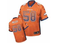 Men's Nike Denver Broncos #58 Von Miller Limited Orange Drift Fashion NFL Jersey