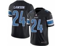 Men's Nike Detroit Lions #24 Nevin Lawson Limited Black Rush NFL Jersey