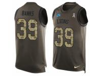 Men's Nike Detroit Lions #39 Johnthan Banks Green Salute to Service Tank Top NFL Jersey