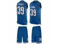 Men's Nike Detroit Lions #39 Johnthan Banks Light Blue Tank Top Suit NFL Jersey