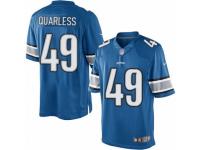 Men's Nike Detroit Lions #49 Andrew Quarless Limited Light Blue Team Color NFL Jersey