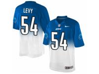 Men's Nike Detroit Lions #54 DeAndre Levy Limited Light Blue-White Fadeaway NFL Jersey