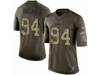 Men's Nike Detroit Lions #94 Ziggy Ansah Limited Green Salute to Service NFL Jersey