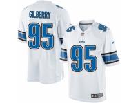 Men's Nike Detroit Lions #95 Wallace Gilberry Limited White NFL Jersey