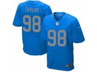 Men's Nike Detroit Lions #98 Devin Taylor Elite Blue Alternate NFL Jersey