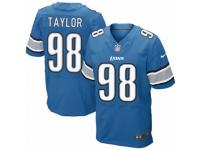 Men's Nike Detroit Lions #98 Devin Taylor Elite Light Blue Team Color NFL Jersey