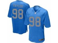 Men's Nike Detroit Lions #98 Devin Taylor Game Blue Alternate NFL Jersey