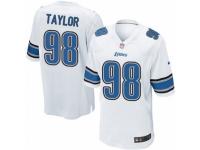 Men's Nike Detroit Lions #98 Devin Taylor Game White NFL Jersey