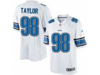 Men's Nike Detroit Lions #98 Devin Taylor Limited White NFL Jersey